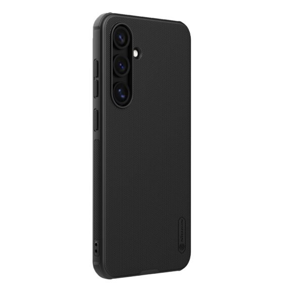 Nillkin Case for Samsung Galaxy S24 FE (6.7" Inch) Super Frosted Shield Pro Magnetic Hard Back Soft Border ( PC + TPU ) Cover Raised Bezel Camera Protect Black Color